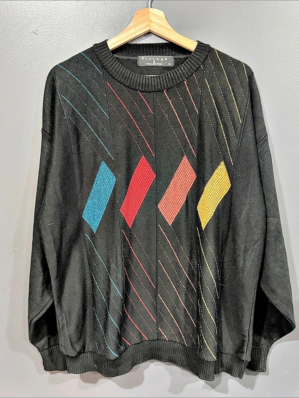 Protege Men's Geometric Crewneck Sweater Size Large - Picture 1 of 4